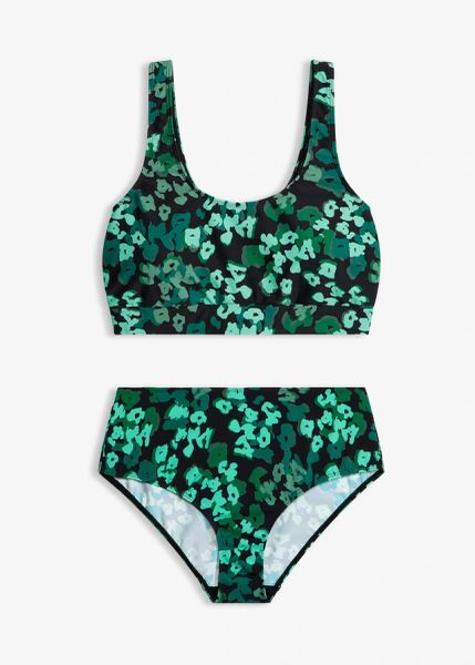 Bikini bustier (2 części). Czarne bikini bonprix, bez wzorów. Za 129.99 zł.