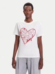 Desigual T-Shirt Roma 25WWTK50 Biały Regular Fit. Białe t-shirty damskie Desigual, xl, bez wzorów, z bawełny, bez kołnierzyka, bez ramiączek. Za 229.99 zł.