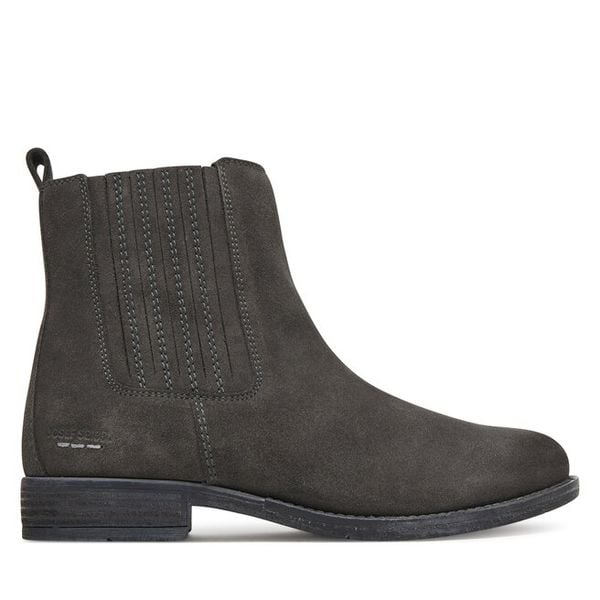 Sztyblety Josef Seibel. Szare botki damskie Josef Seibel, bez wzorów, bez obcasa, na płaskiej podeszwie, bez zapięcia. Za 419.99 zł.