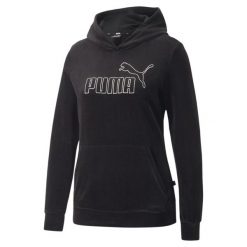 Puma Bluza Ess+ Velour 67000801. Czarne bluzy damskie Puma, na zimę, xs, bez wzorów, bez ramiączek, bez kaptura. Za 223.00 zł.
