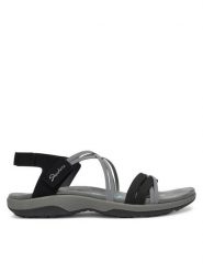 Skechers Sandały Reggae Slim-Takes Two 163112/BKCC Czarny. Czarne sandały damskie Skechers, bez wzorów, z materiału, bez obcasa, na płaskiej podeszwie, bez zapięcia. W wyprzedaży za 199.99 zł.