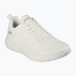 Buty damskie SKECHERS Bobs Squad Chaos Prism Bold off. Białe obuwie sportowe damskie Skechers, bez wzorów, bez zapięcia. Za 209.99 zł.