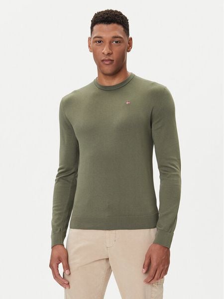 Napapijri Sweter Droz NP0A4I2G Zielony Regular Fit. Zielone swetry męskie Napapijri, m, bez wzorów, z bawełny, bez kołnierzyka, bez ramiączek. Za 229.99 zł.