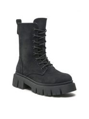 Jenny Fairy Trapery WS5792-01 Czarny. Czarne trapery damskie Jenny Fairy, ze skóry, bez zapięcia. Za 169.99 zł.