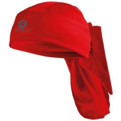 Chusta kolarska unisex Rogelli Bandana. Czerwone szaliki męskie Rogelli, bez wzorów. W wyprzedaży za 21.00 zł.