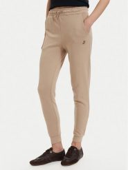 Beverly Hills Polo Club Spodnie dresowe P-SS26W-TF546550 Beżowy Regular Fit. Brązowe spodnie dresowe damskie Beverly Hills Polo Club, bez wzorów, z bawełny. Za 239.99 zł.