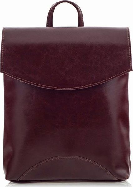 Belveder Bordowy Plecak Skórzany Damski Telimene PK21. Czerwone plecaki damskie Belveder, bez wzorów. Za 299.90 zł.