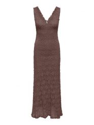 ONLY Sukienka wieczorowa Albina 15372795 Brązowy Regular Fit. Brązowe sukienki damskie ONLY, m, bez wzorów, z syntetyku, wizytowe, bez kołnierzyka, bez ramiączek. Za 169.99 zł.