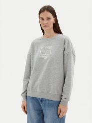 Tommy Hilfiger Bluza WW0WW44633 Szary Regular Fit. Szare bluzy damskie Tommy Hilfiger, s, bez wzorów, z bawełny, bez ramiączek, bez kaptura. Za 309.99 zł.