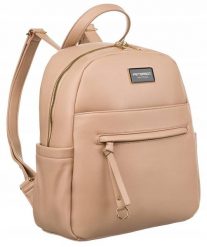 Plecak damski Peterson PTN T39013 c. beżowy. Brązowe plecaki damskie Peterson, bez wzorów, z materiału. Za 100.49 zł.
