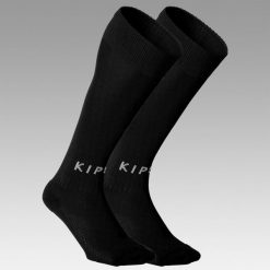 Skarpety piłkarskie Kipsta Essential. Czarne skarpetki damskie KIPSTA, bez wzorów, z elastanu. Za 14.99 zł.