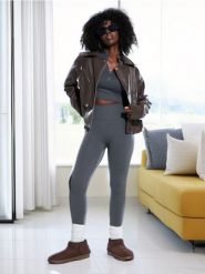 Legginsy - szary. Szare legginsy damskie Sinsay, bez wzorów. W wyprzedaży za 29.99 zł.