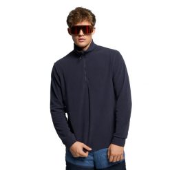 Bluza męska CMP 3G28037N. Niebieskie bluzy sportowe męskie CMP, na zimę, l, bez wzorów, z polaru, bez kaptura, narciarskie. Za 98.99 zł.