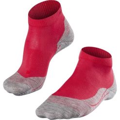 Skarpety damskie Falke RU4. Czerwone skarpetki damskie Falke, bez wzorów, z materiału. Za 91.60 zł.