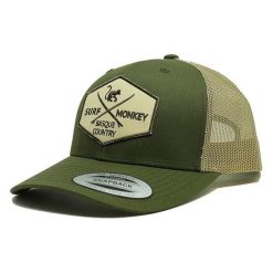 Czapka Trucker Surf Monkey / 6 paneli / Rozmiar uniwersalny (Zielony/Beżowy). Zielone czapki damskie SURF MONKEY, z aplikacjami, sportowe. Za 179.95 zł.