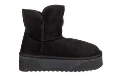 Śniegowce D Franklin Boots Nordic V2 Basic Low Black 206003, Czarny, Materiał - 36. Czarne śniegowce damskie D.Franklin, z gumy, za kostkę, bez zapięcia. W wyprzedaży za 179.10 zł.