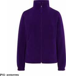 JHK FLRL300 - Bluza polarowa damska, taliowana, z suwakiem i dwoma zapinanymi kieszeniami - purpurowy XS. Fioletowe bluzy damskie JHK, xs, bez wzorów, z polaru, bez ramiączek, bez kaptura. Za 58.74 zł.