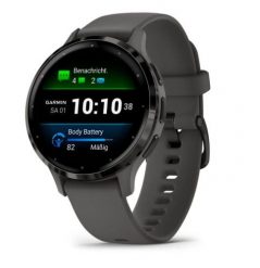 Zegarek Garmin Venu 3S Pebble Grey. Szare, cyfrowe zegarki sportowe Garmin, bez wzorów, szklane, do biegania. Za 1,917.99 zł.