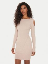 Guess Sukienka dzianinowa Emely W4YK08 Z3FF0 Różowy Regular Fit. Czerwone sukienki damskie Guess, xxl, z aplikacjami, z dzianiny, bez kołnierzyka, bez ramiączek. Za 289.99 zł.
