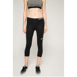Nike - Legginsy. Czarne legginsy damskie Nike, bez wzorów, z dzianiny. W wyprzedaży za 99.90 zł.