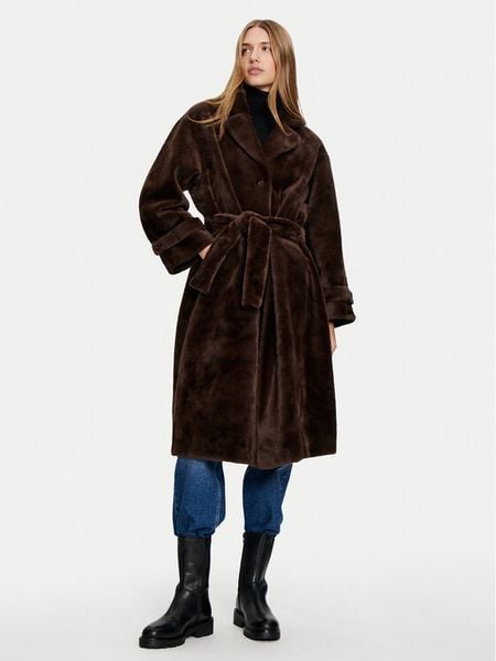 Dixie Płaszcz przejściowy K330K003A Brązowy Regular Fit. Brązowe płaszcze damskie Dixie, m, bez wzorów, z syntetyku, bez kołnierzyka, bez kaptura. Za 669.00 zł.