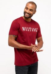 Męski T-Shirt Koszulka MUSTANG Style Austin Syrah 1014695 7187. Czerwone t-shirty męskie Mustang, m, z aplikacjami, z bawełny, bez kołnierzyka, bez ramiączek. Za 69.99 zł.