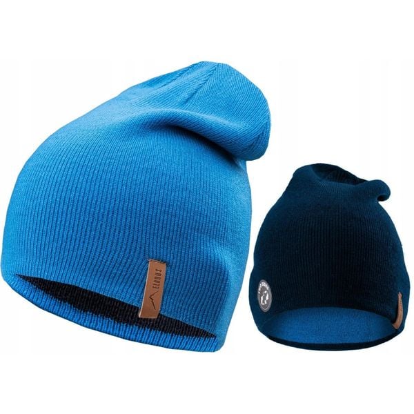 Czapka zimowa Elbrus dwustronna. Niebieskie czapki męskie ELBRUS, na zimę, bez wzorów. Za 60.30 zł.