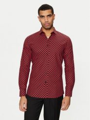 HUGO Koszula Elisha02 50534076 Czerwony Extra Slim Fit. Czerwone koszule męskie Hugo, m, bez wzorów, z bawełny, bez kołnierzyka, bez ramiączek. Za 309.99 zł.