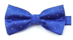 Niebieska Mucha w Drobny Wzór, Męska. Niebieskie krawaty i muchy Vernon, bez wzorów, eleganckie. Za 29.00 zł.