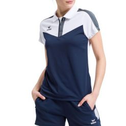 Damska koszulka polo Erima Squad. Białe bluzki damskie Erima, bez wzorów, z materiału, sportowe, bez kołnierzyka, bez ramiączek. Za 294.99 zł.
