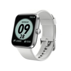 Second Life - Zegarek smartwatch multisportowy cardio Decath... - Stan Doskonały. Białe, cyfrowe zegarki męskie Decathlon, bez wzorów, z materiału, plastikowe. Za 111.99 zł.