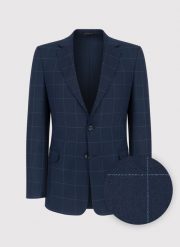 PAKO LORENTE – Granatowa marynarka w kratę Windowpane. Garnitury męskie Pako Lorente, m, bez wzorów, casualowe. Za 549.99 zł.