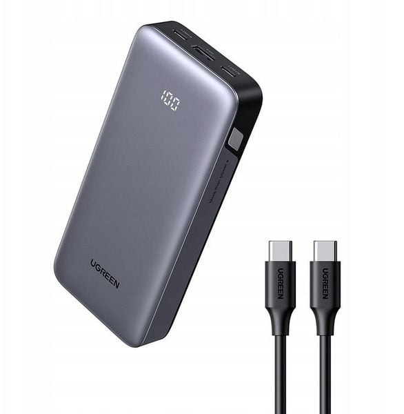 Powerbank UGREEN PB532 20000mAh USB-A, 2xUSB-C 30W szary. Szare powerbanki Ugreen. Za 122.00 zł.
