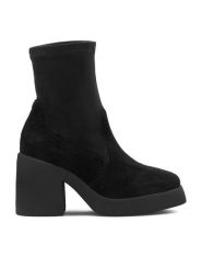 Lasocki Botki Vanni EST-VANNI-01 Czarny. Czarne botki damskie Lasocki, bez wzorów, ze skóry, bez obcasa, na słupku, bez zapięcia. Za 269.99 zł.