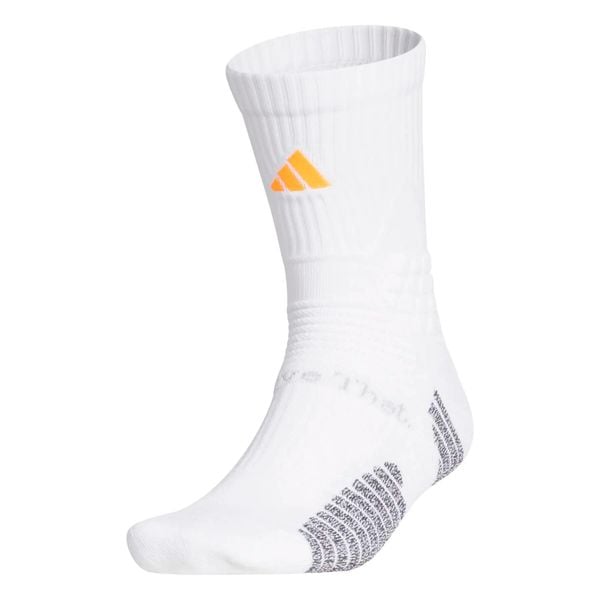 Skarpetki adidas AE. Białe skarpetki damskie Adidas, bez wzorów, z materiału. Za 103.50 zł.