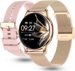 Zegarek SMARTWATCH Torica TF30 rosegold. Zegarki smartwatch Rubicon, bez wzorów. Za 452.36 zł.