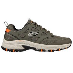Buty trekkingowe męskie SKECHERS HILLCREST. Zielone buty zimowe męskie Skechers, bez wzorów, bez obcasa, bez zapięcia. Za 339.00 zł.