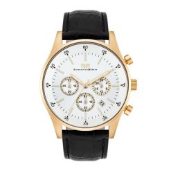 Rhodenwald & Söhne Chronograf Goodwill żółte złoto Skóra naturalna Czarny Zegarki męskie 1 ct Męskie. Czarne, analogowe zegarki męskie Rhodenwald & Söhne, z aplikacjami, z koronki, srebrne. Za 669.99 zł.