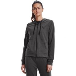 Bluza Kobieta Under Armour Rival Terry szary. Czarne bluzy damskie Under Armour, xl, bez wzorów, z dzianiny, klasyczne, bez ramiączek, z kapturem. Za 286.50 zł.