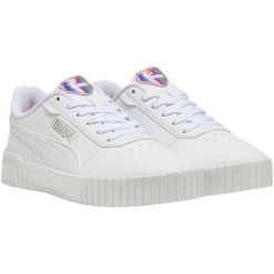 Damskie Buty Sportowe Carina 2.0 GirlPower. Białe obuwie sportowe damskie Puma, bez wzorów, bez zapięcia, trekkingowe. Za 411.99 zł.