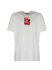 Diesel T-Shirt "Just" | A06605-0BEAF | Mężczyzna | Biały. Białe t-shirty męskie Diesel, m, bez wzorów, z bawełny, bez kołnierzyka, bez ramiączek. W wyprzedaży za 169.00 zł.