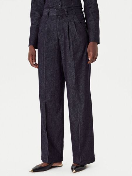 French Connection Jeansy 74ZAU Granatowy Wide Leg. Niebieskie jeansy damskie French Connection, bez wzorów, z bawełny. Za 319.99 zł.