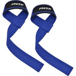Paski do podnoszenia ciężarów RDX W1 Weight Training Wrist Straps. Niebieskie paski damskie RDX SPORTS, bez wzorów. Za 49.99 zł.