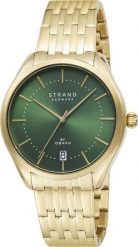 Zegarek Strand Zegarek męski Strand S741GDGESG złoty. Żółte zegarki męskie Strand, bez wzorów, złote. Za 430.00 zł.