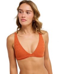 Trójkątny stanik bikini dla Kobiety CURRENT COOLNESS Pomarańczowy. Brązowe stroje kąpielowe damskie Roxy, xl, bez wzorów, z elastanu. Za 129.99 zł.