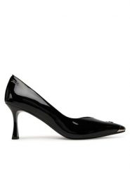KARL LAGERFELD Czółenka Sienna Court KL32709 Czarny. Czarne czółenka damskie KARL LAGERFELD, bez wzorów, z lakierowanej skóry, bez obcasa, bez zapięcia. Za 669.99 zł.