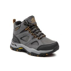 Buty trekkingowe męskie SKECHERS ARCH FIT DAWSON skóra. Szare trekkingi męskie Skechers, ze skóry, bez zapięcia. Za 380.00 zł.