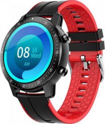 Smartwatch Senbono S30 Czarno-czerwony (28442). Czarne zegarki smartwatch Senbono, bez wzorów. Za 164.21 zł.