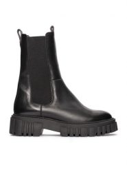 Clarks Sztyblety Page Top 26178409 Czarny. Czarne botki damskie Clarks, bez wzorów, ze skóry, bez obcasa, na płaskiej podeszwie, bez zapięcia. Za 599.99 zł.