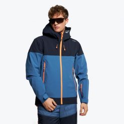 Kurtka skiturowa męska CMP. Niebieskie kurtki męskie CMP, na zimę, l, bez wzorów, bez kaptura, narciarskie. Za 489.99 zł.
